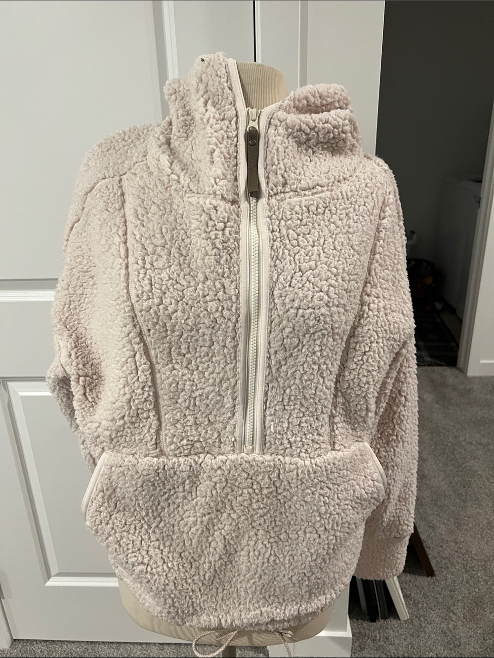 Prana Women's Teddy Half-Zip Pullover Jacket - Light Taupe